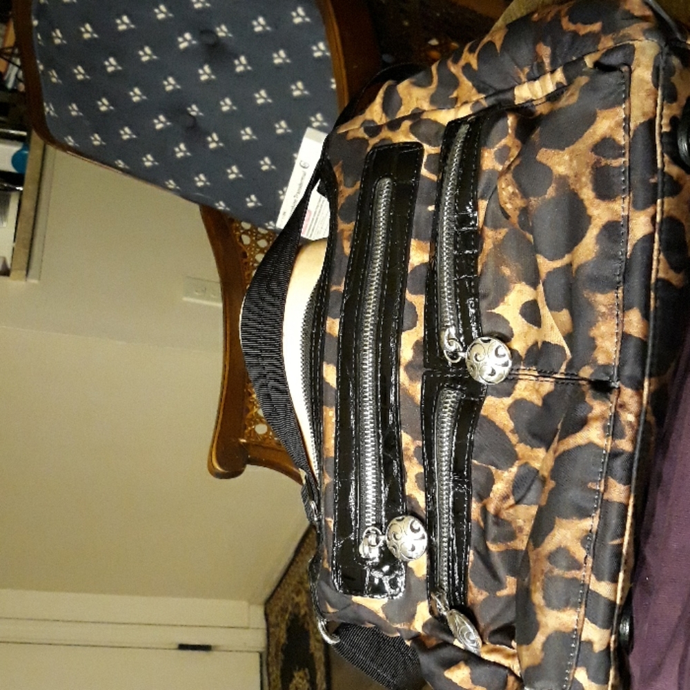 Brighton leopard & leather hand bag